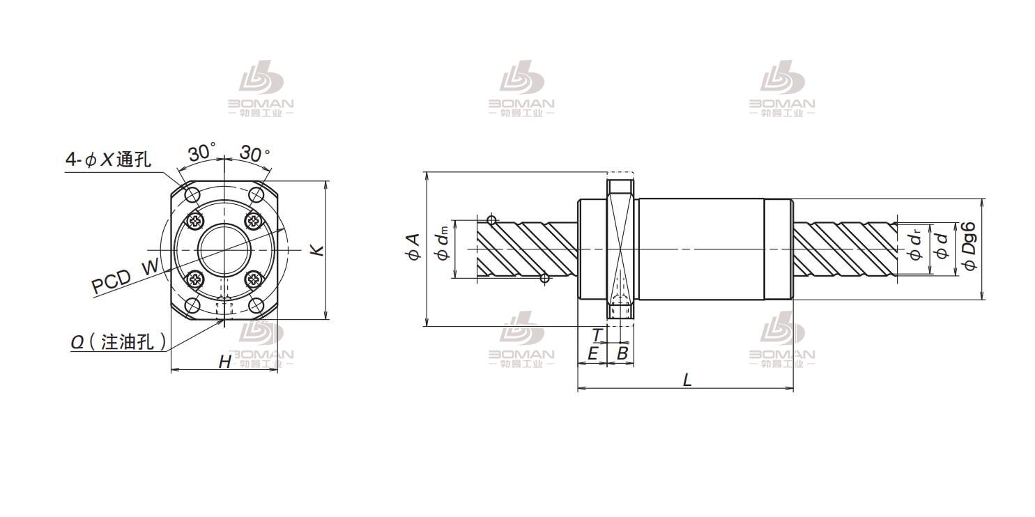 USFC2550-3-LPFC滚珠丝杠