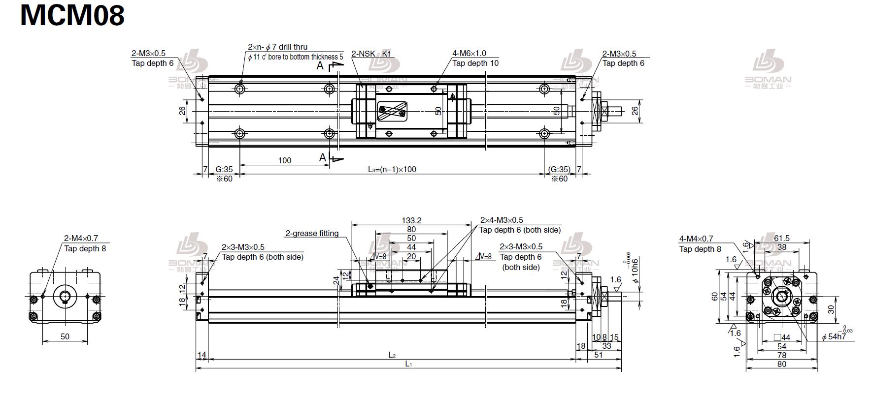 MCM10040H20K00-MCM导轨引动器