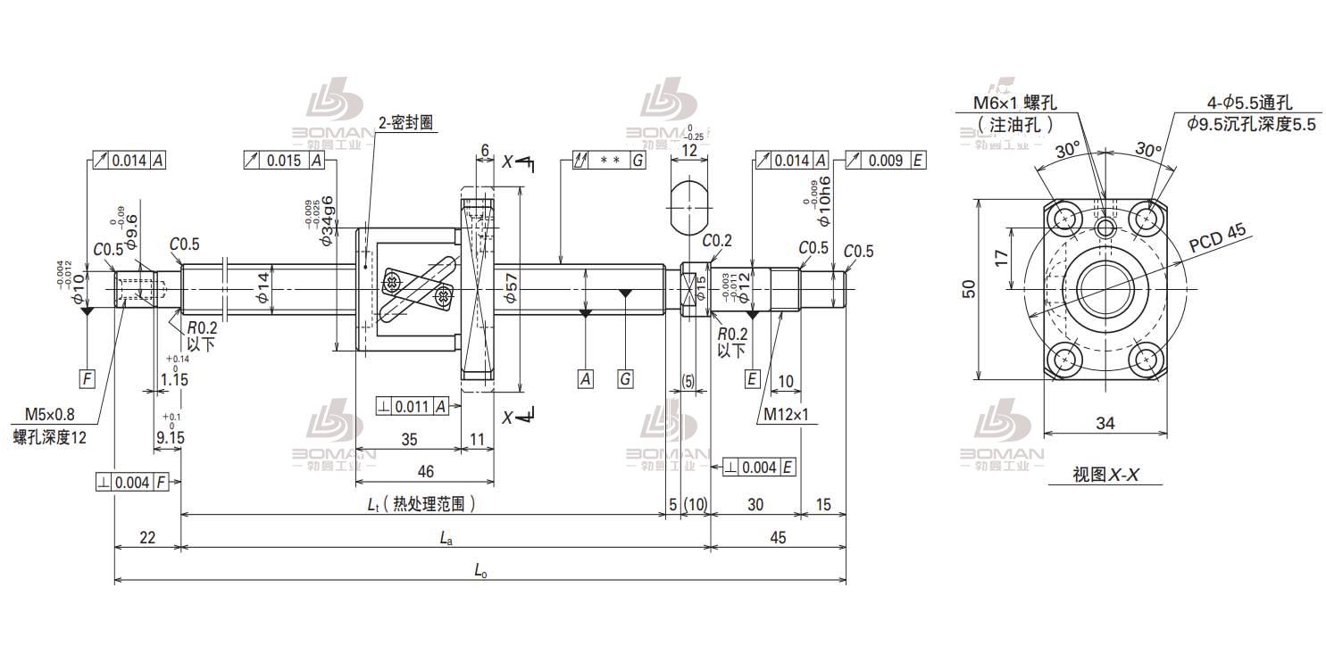 W1403FA-3P-C5Z8-FA标准滚珠丝杠