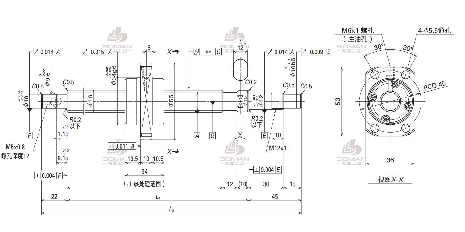 W1603FA-7PGX-C5Z32-轴端完成品滚珠丝杠