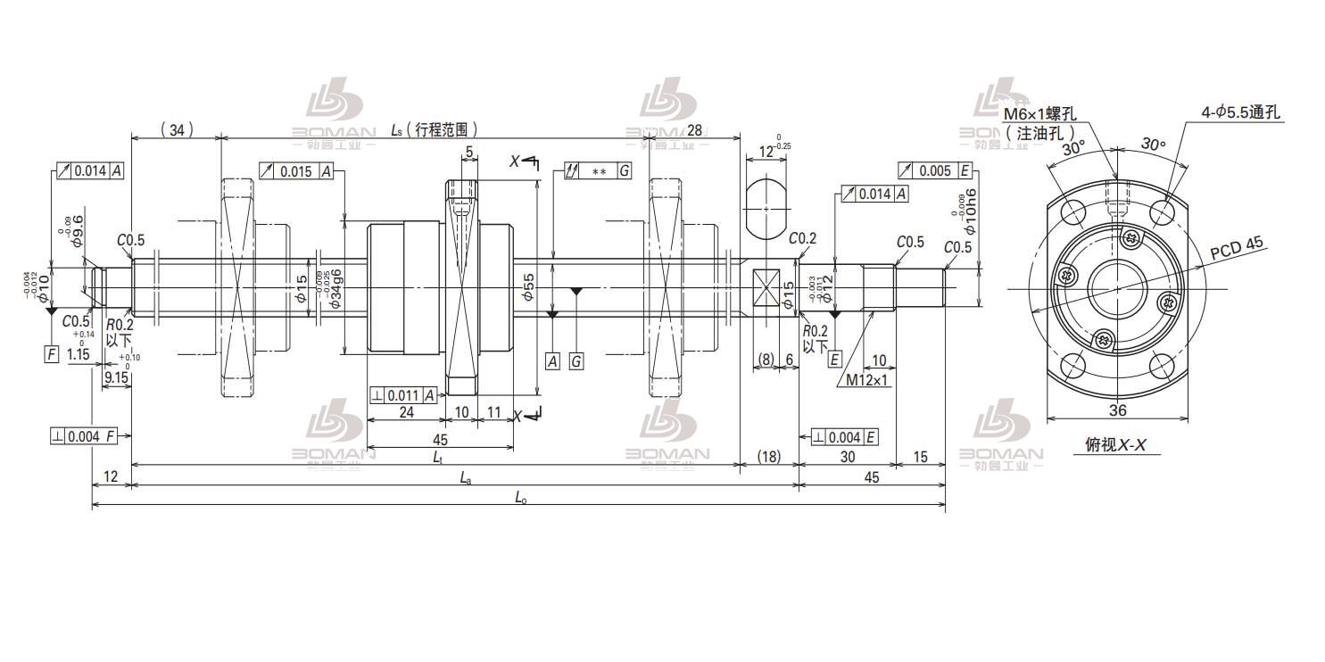 W1510KA-3PG-C5Z20-KA标准库存品丝杠