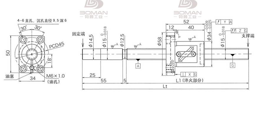 KURODA GG1510AS-BALR-0900A 黑田丝杆替换尺寸视频教程