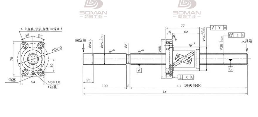 KURODA GG2525AS-BALR-1520A 黑田精工滚珠丝杆厂家