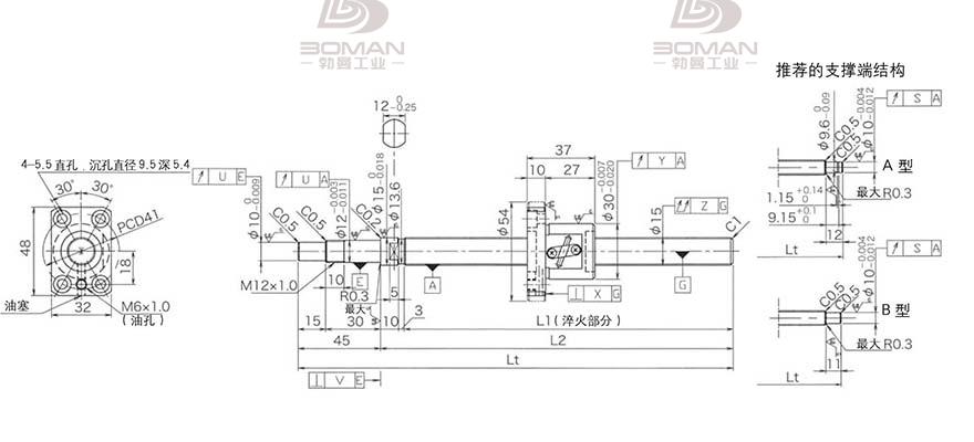 KURODA GP1502DS-BAPR-0300B-C3F 黑田精工滚珠丝杆滑台