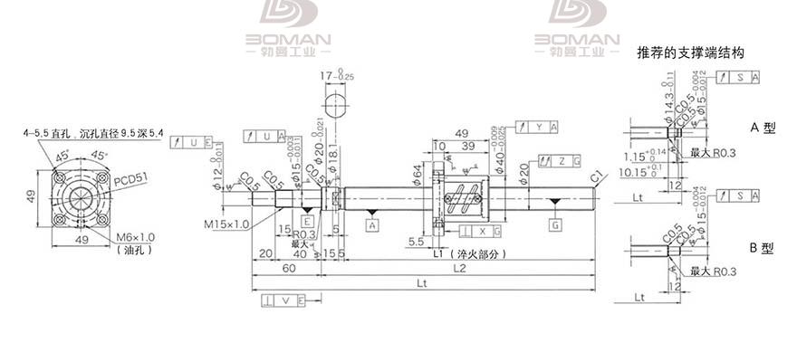 KURODA GP2004ES-AALR-1005B-C3F 日本黑田丝杆怎么装珠子