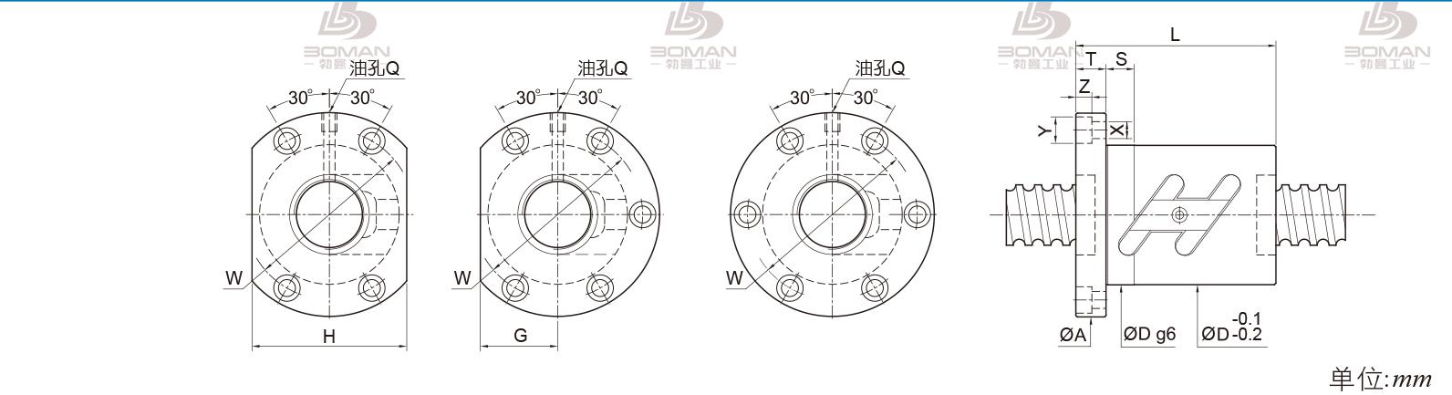 PMI FSWC2808-3 PMI丝杆精度