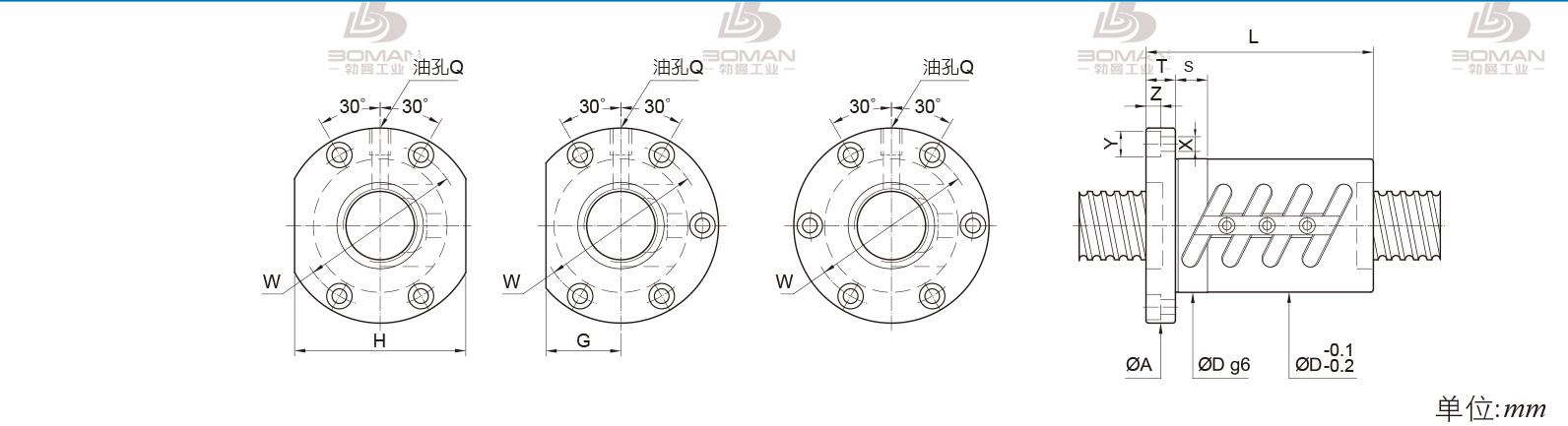 PMI FOWC4005-5 pmi左旋丝杆