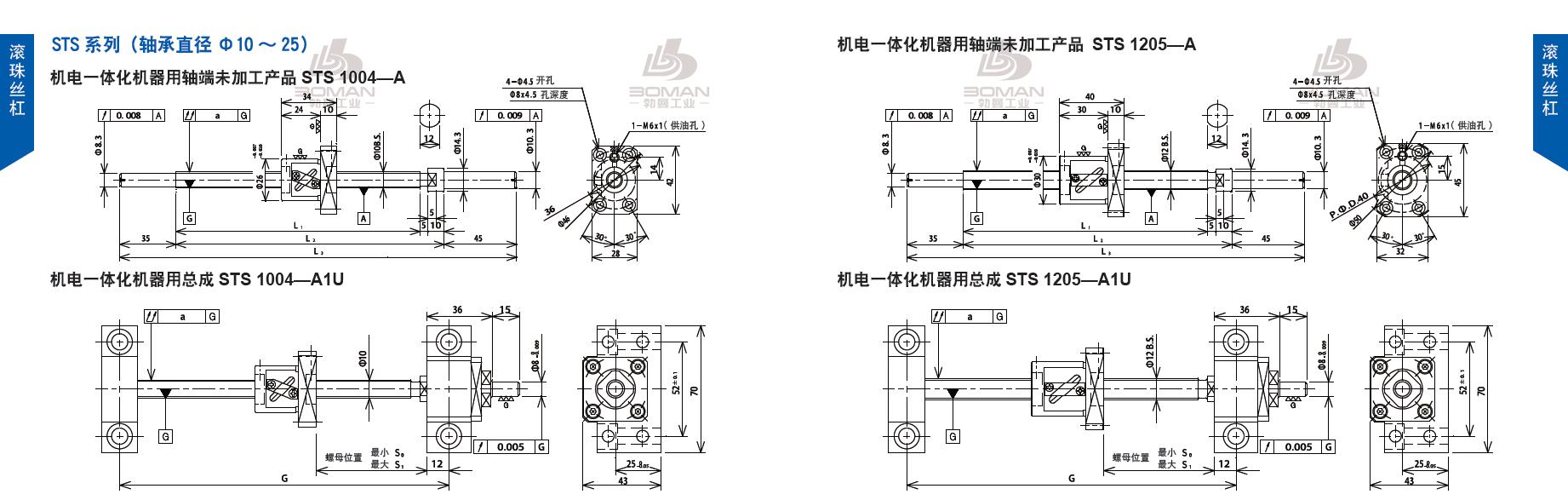 TSUBAKI STS1205-255C5-A 椿本tsubaki电动高速丝杆