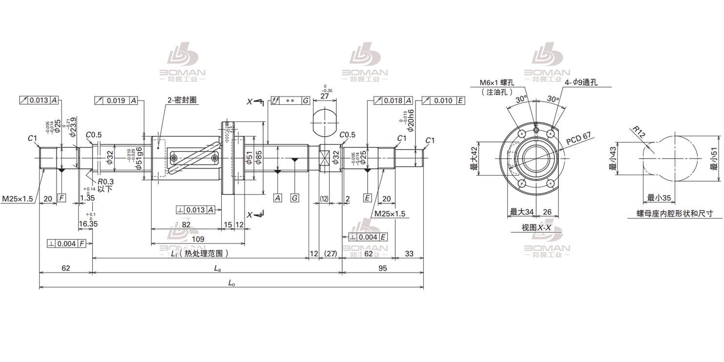 NSK W3211FA-4-C5T32-FA标准滚珠丝杠