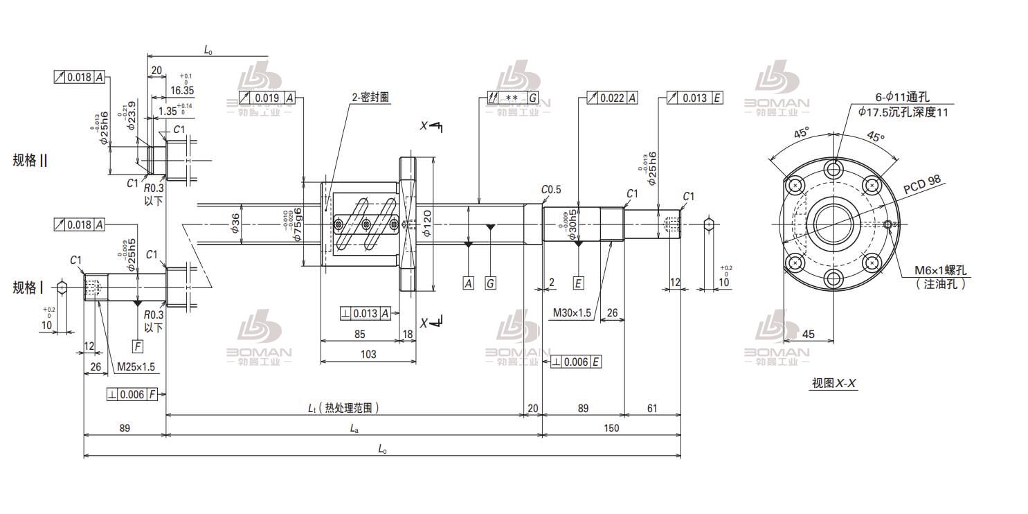 NSK W3617SA-1Z-C5Z10-FA标准滚珠丝杠