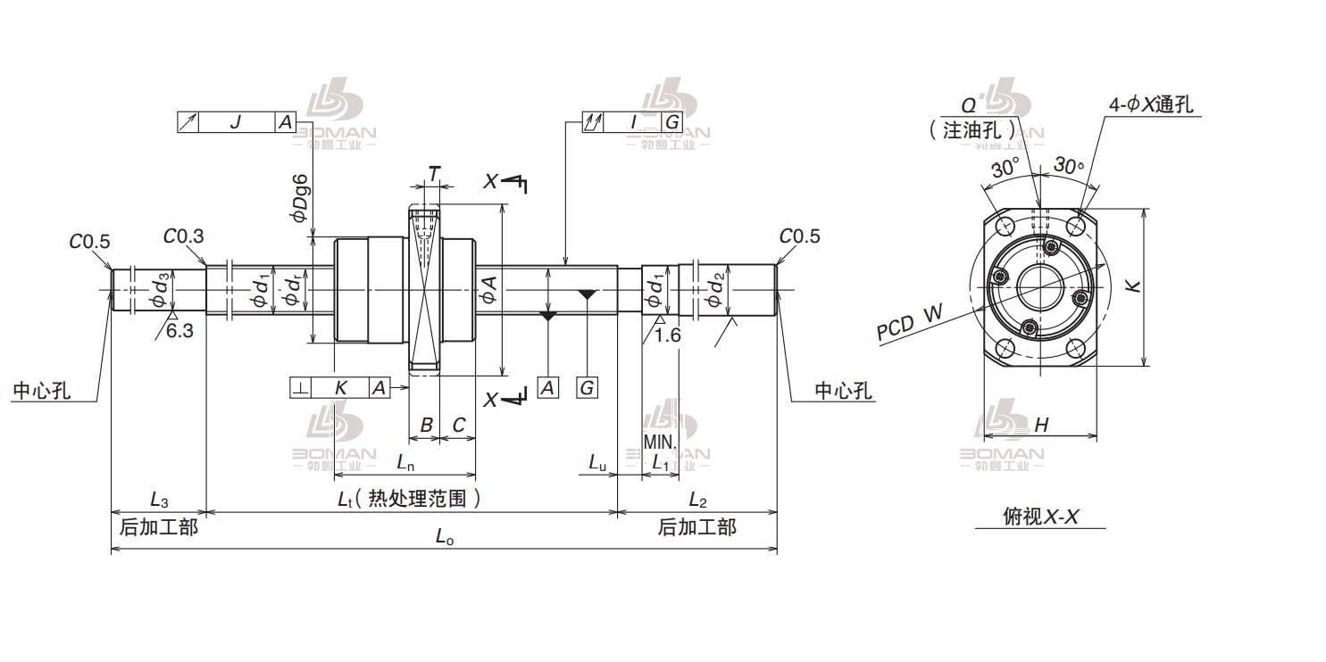 NSK W1613FS-1GX-C5T32-NSK末端未加工品